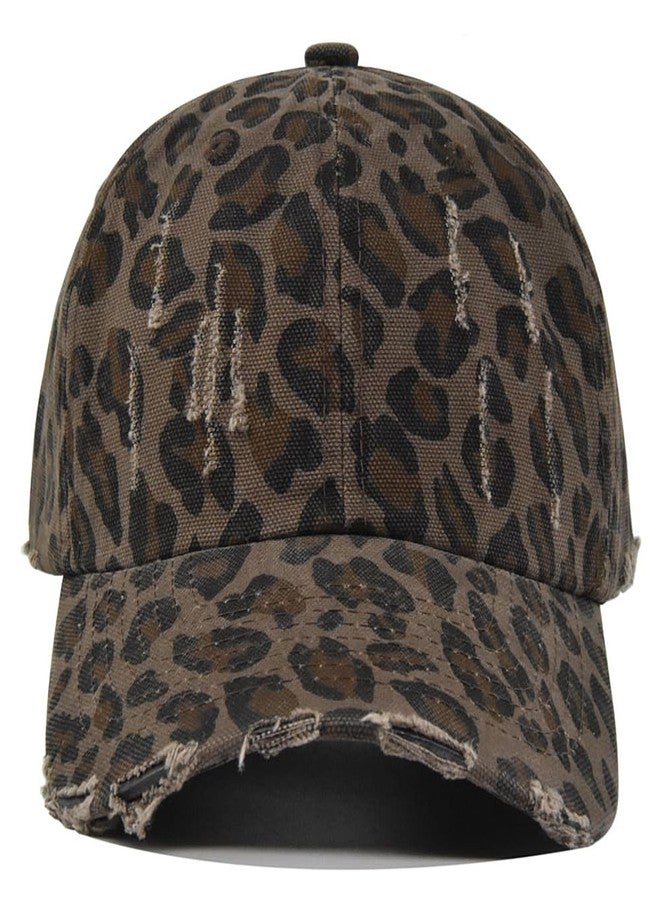 Ptduabenlu Leopard Baseball Cap for Men Women Adjustable Cotton Trucker Hats Dad Hat Classic Low Profile Plain Cap - Image 2